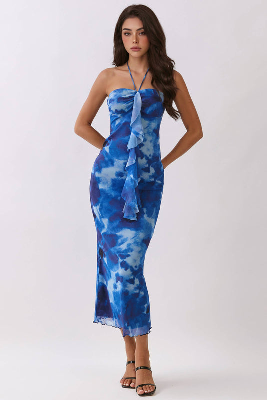 Halter mermaid maxi dress