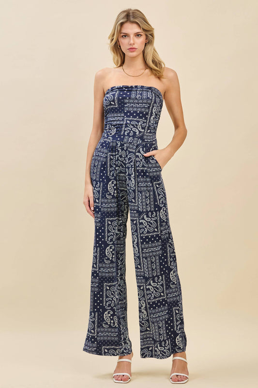 PRINTED PALAZZO JUMPSUIT