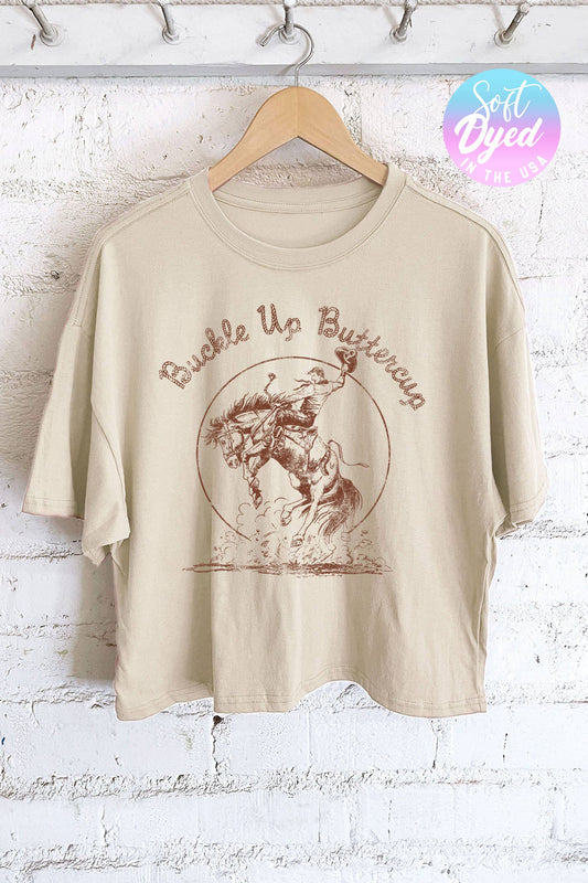 Buckle up buttercup long crop top