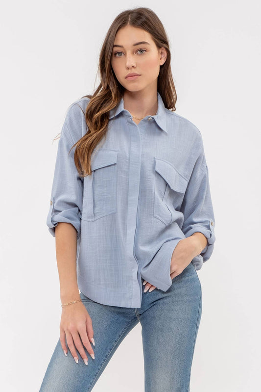 Lightweight Collared Button Down