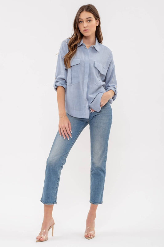 Lightweight Collared Button Down