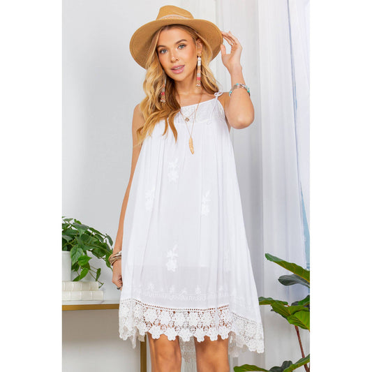 Stonewashed A-line Babydoll With Lace Whispers