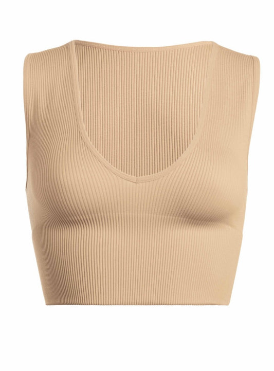 Dynamic Deep V Thick Rib Crop Tank