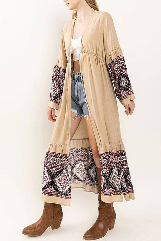 multi print kimono