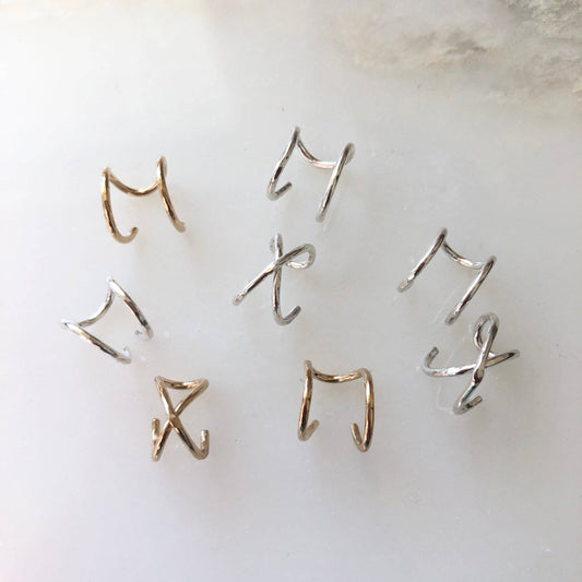 Double Bar Ear Cuff - Upper Ear
