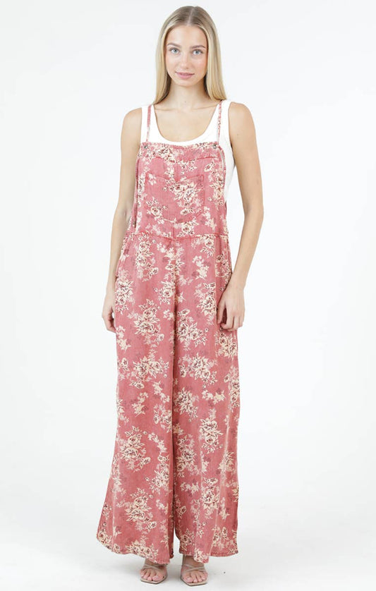 DENIM FLARE LEG JUMPSUIT