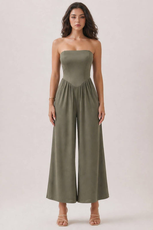 V waist drop jumpsuit